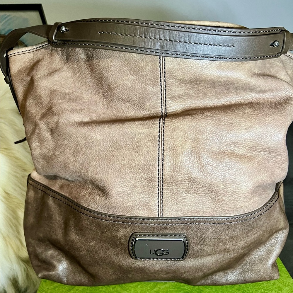 UGG Two-Tone Brown Shoulder Bag